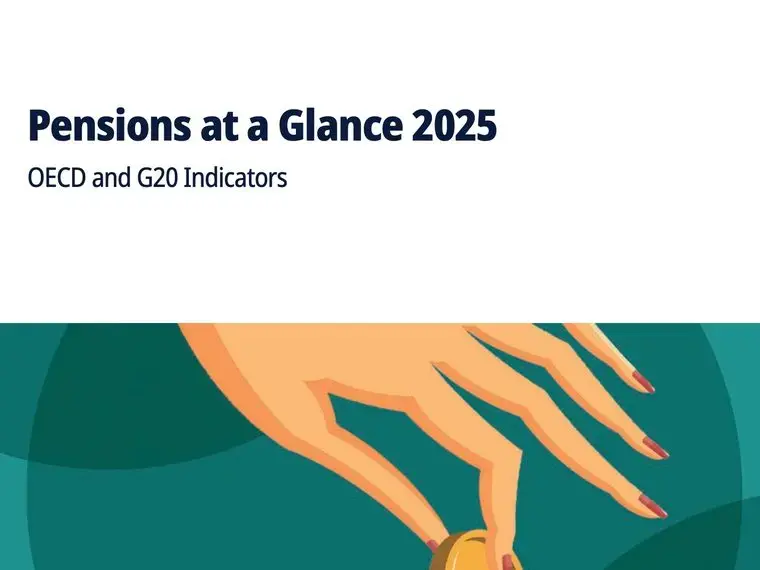 Portada del informe Pensions at a Glance 2025 de la OCDE